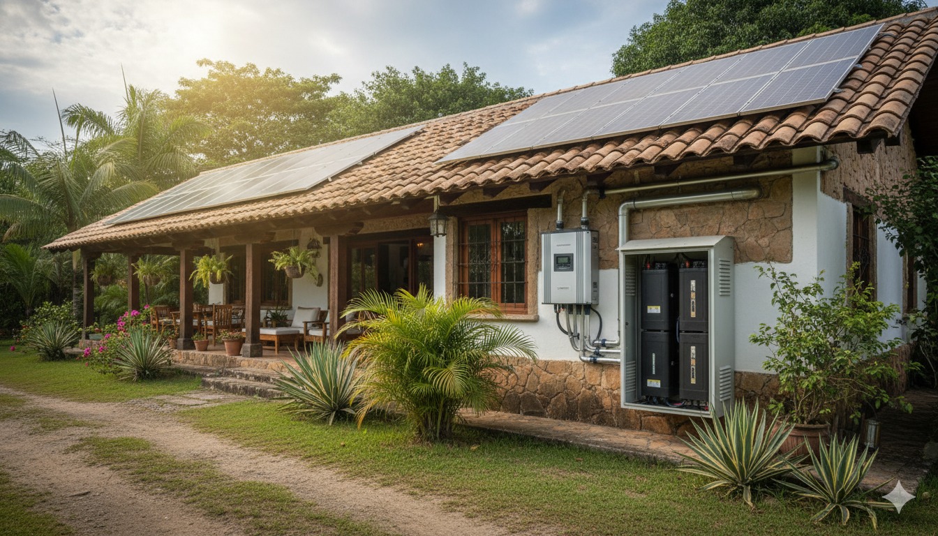 Sistema Solar Off-Grid Instalado